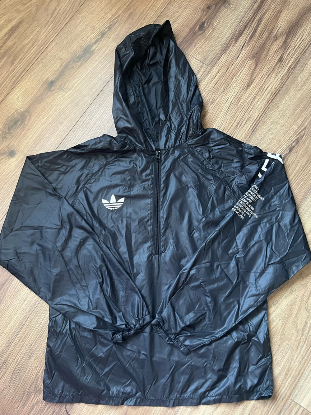 Adidas Yeezy Season 1 Invitation Windbreaker Jacket Black Yeezus Tour 3 Logo